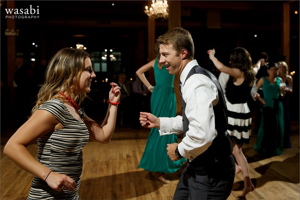 Couple dancing during wedding reception