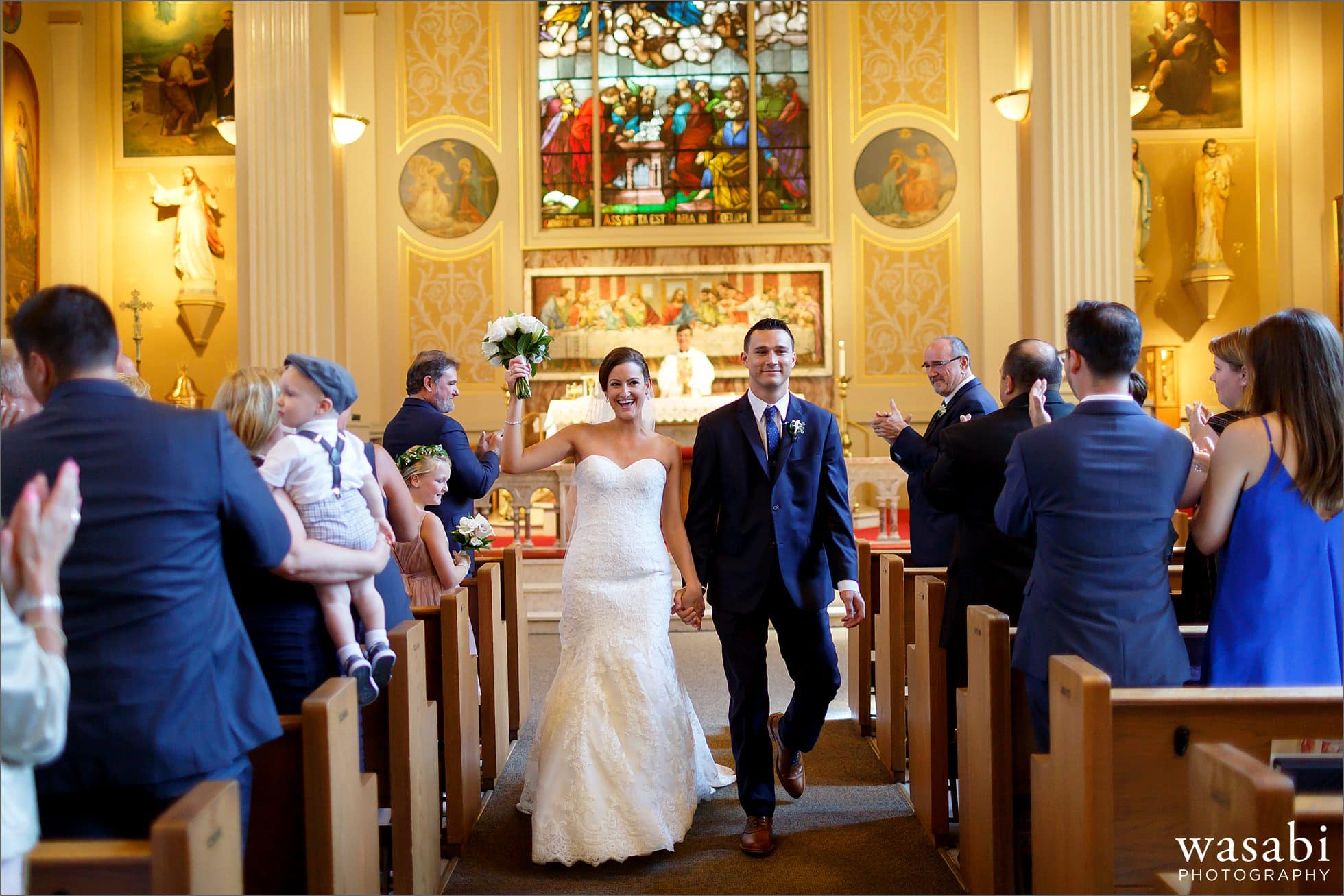 assumption catholic church wedding photos