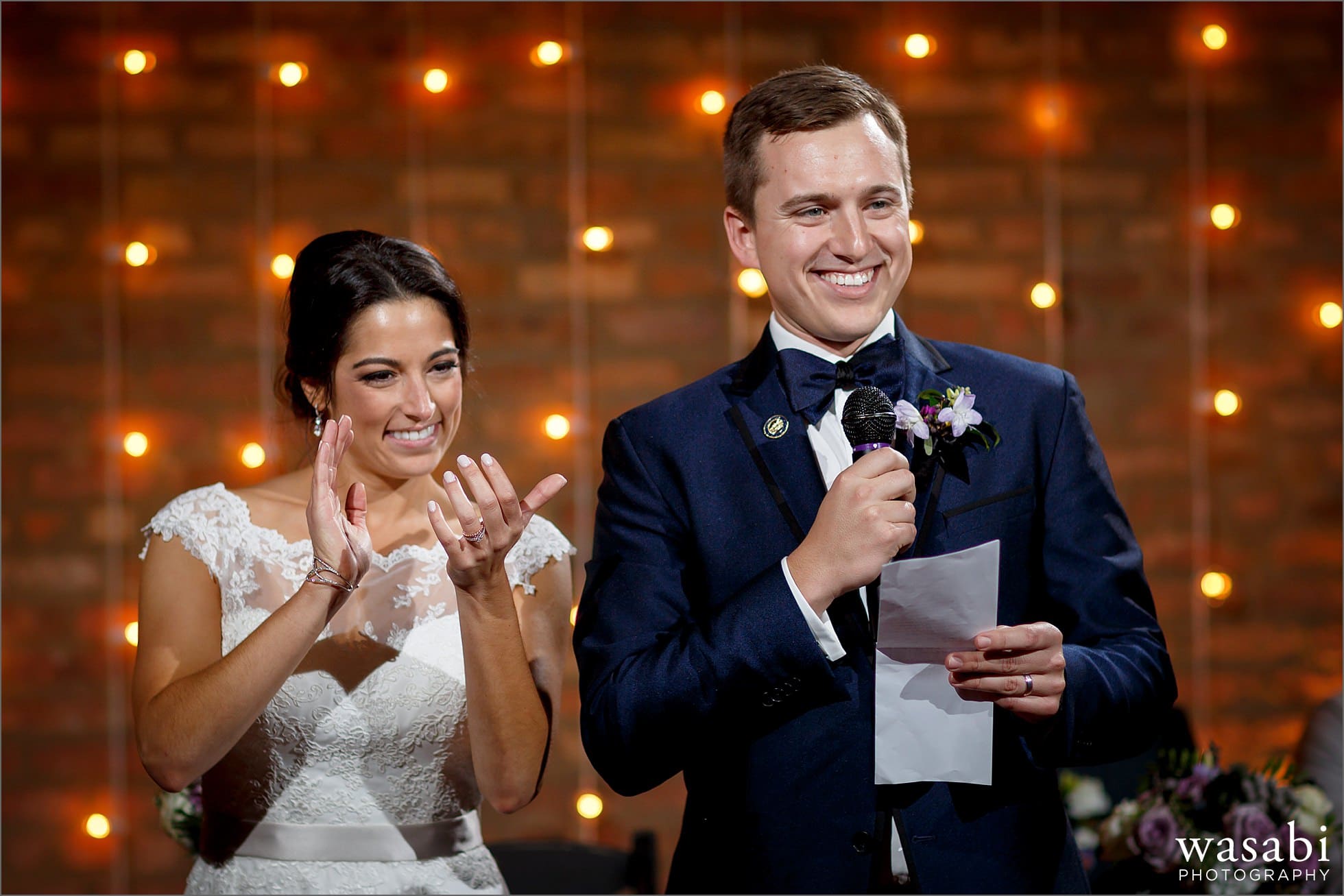 couple toast speech wedding photos