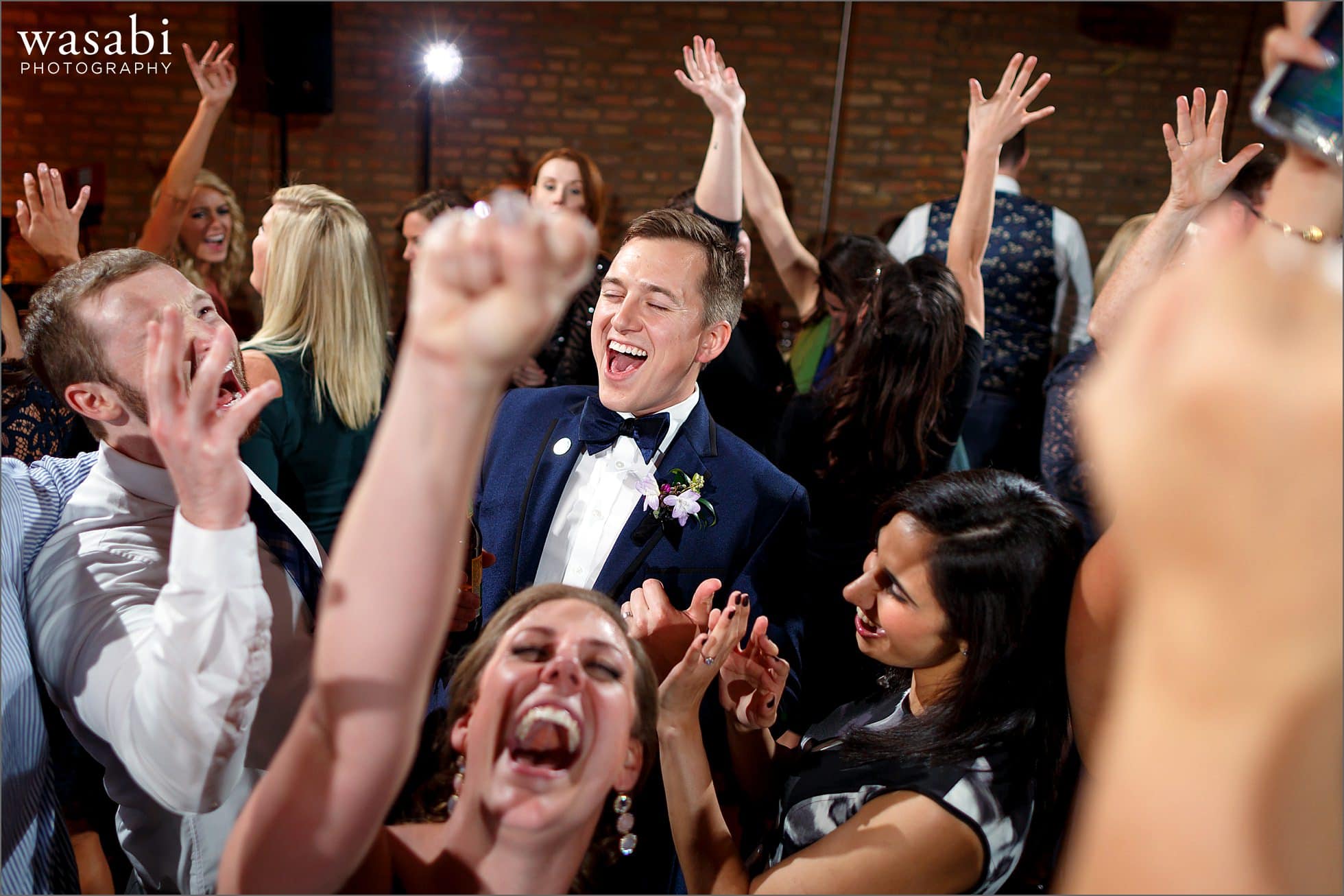 crazy wedding reception dancing photos
