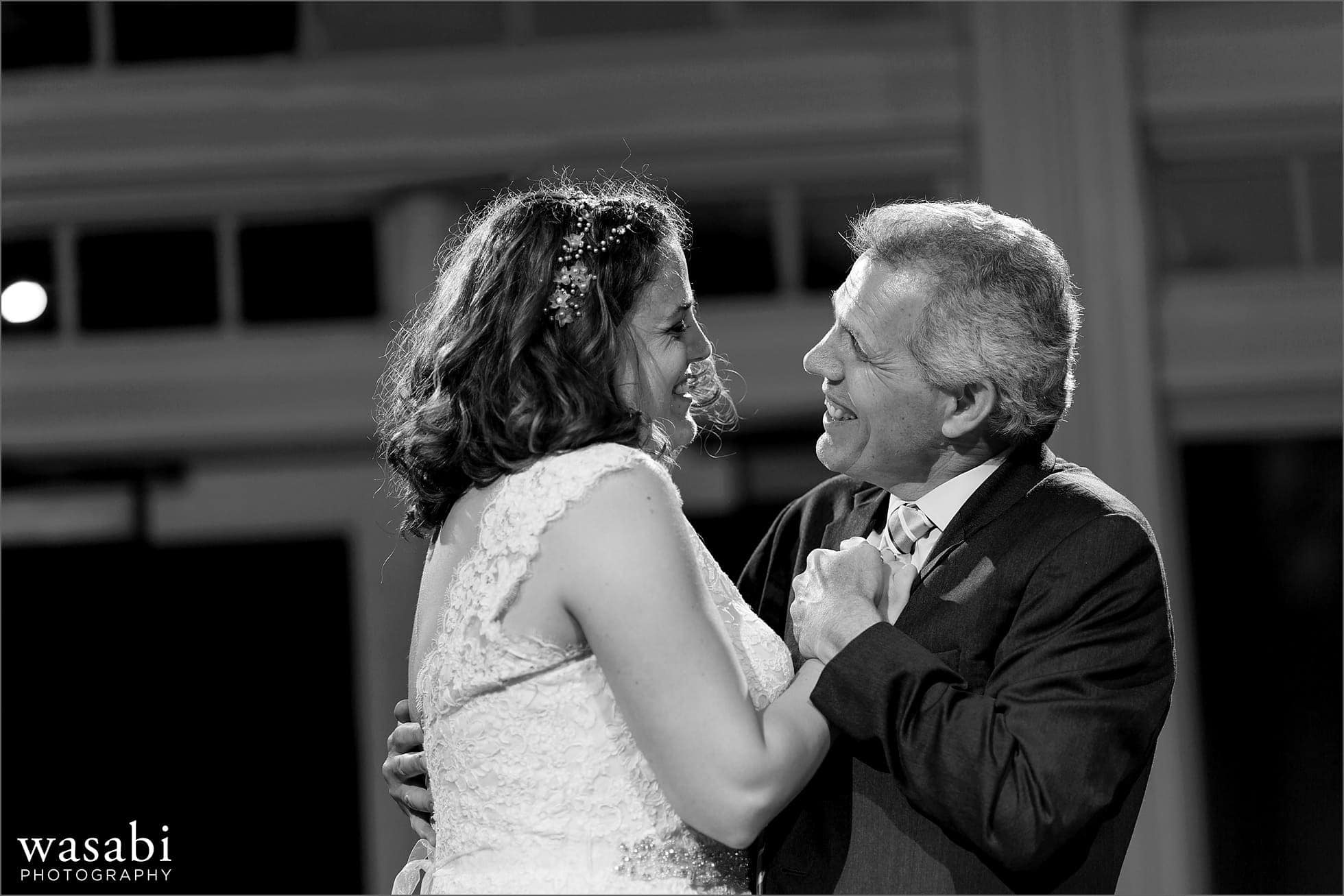 bride and father of the bride first dance at Oakhurst Country Club wedding