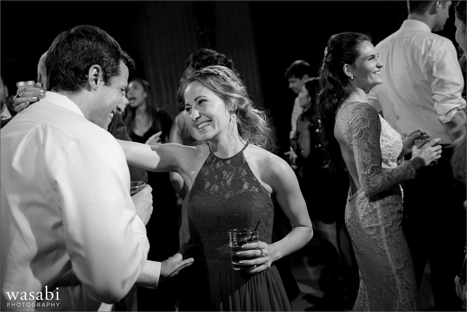 guests dancing during Lyric Opera of Chicago wedding reception