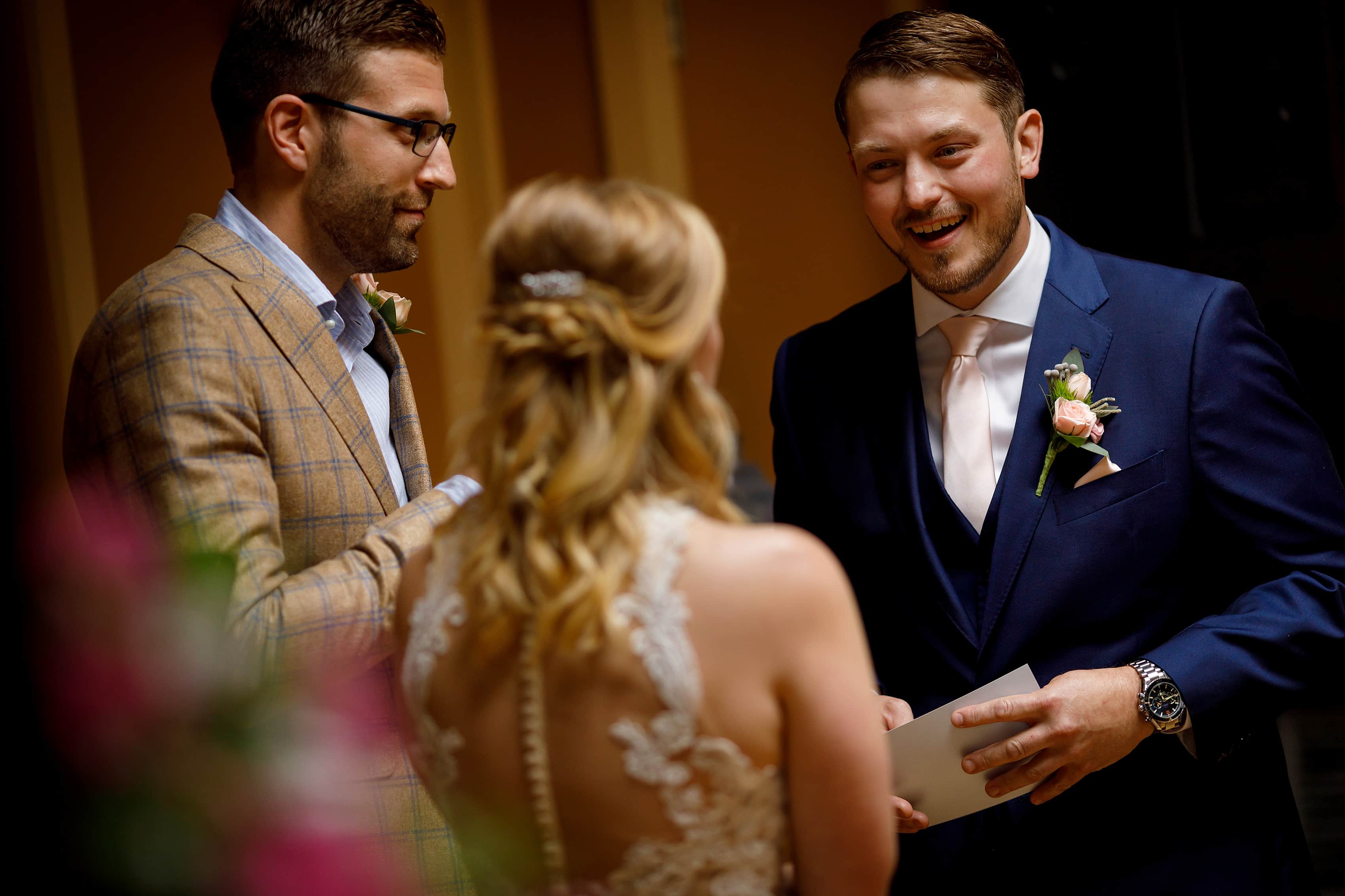 Couple gets married at Anodyne coffee roasting co. in Milwaukee Wisconsin