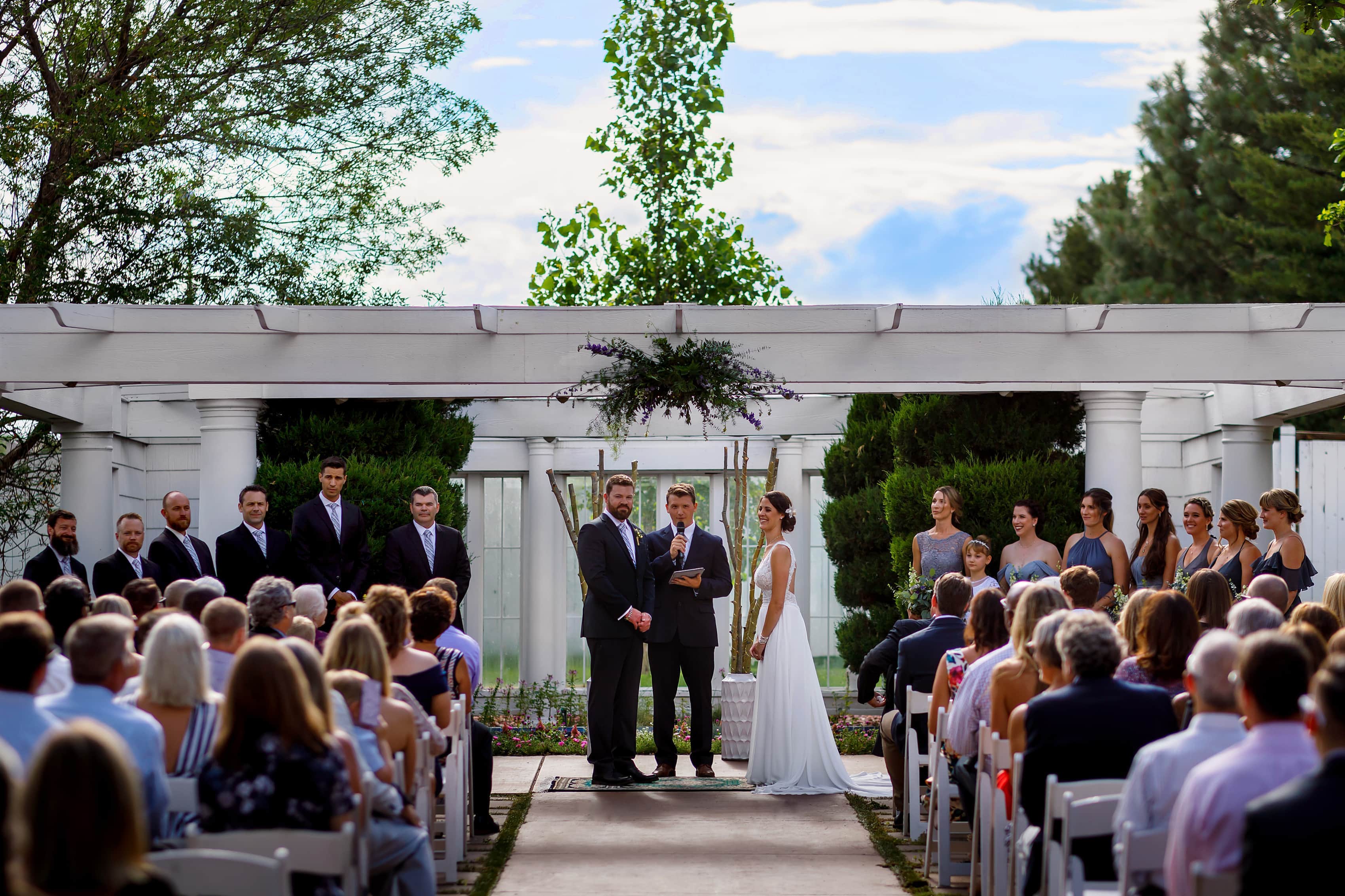 outdoor wedding ceremony at Lionsgate Event Center