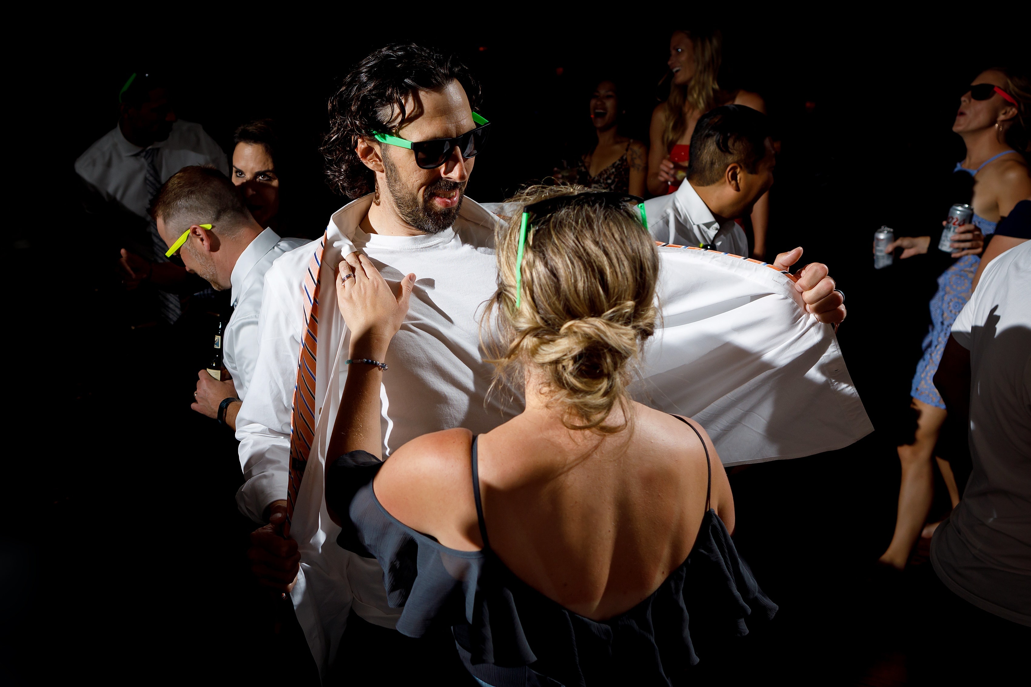 wedding guests dance during wedding reception at Lionsgate Event Center