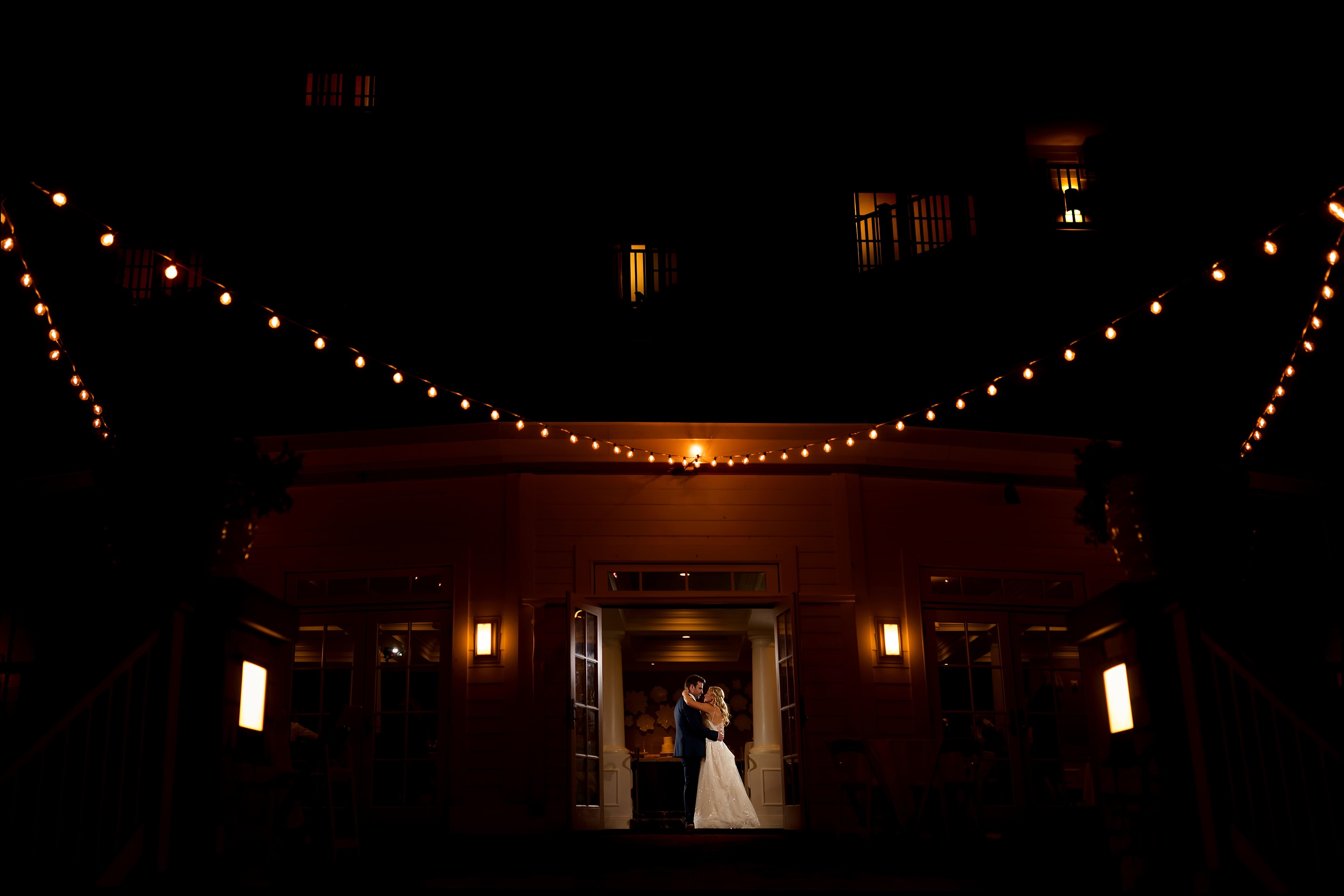 bride and groom share first dance during wedding at Bay Harbor Inn in Petoskey, Michigan