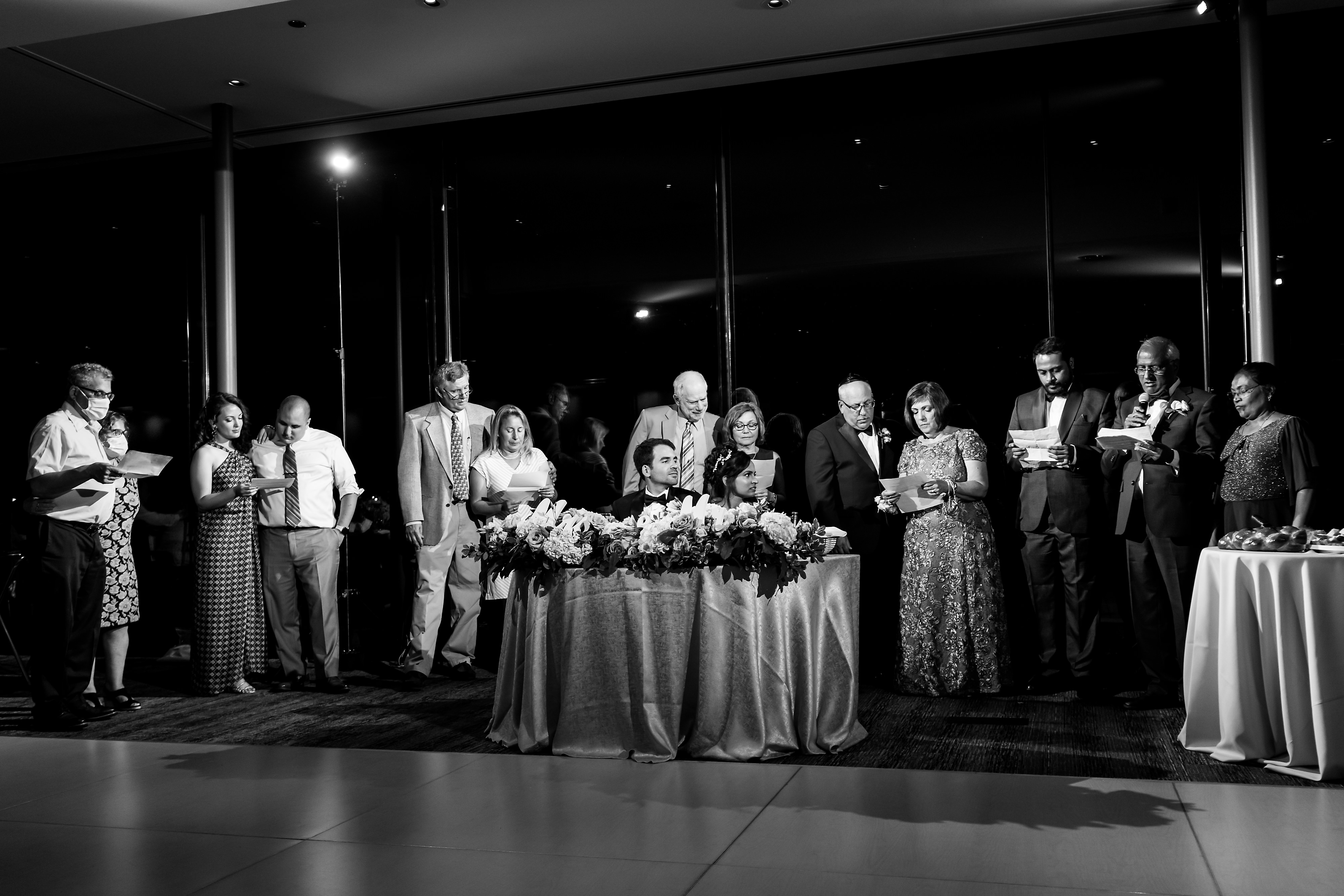 Wedding reception at the Gingko Room at Morton Arboretum