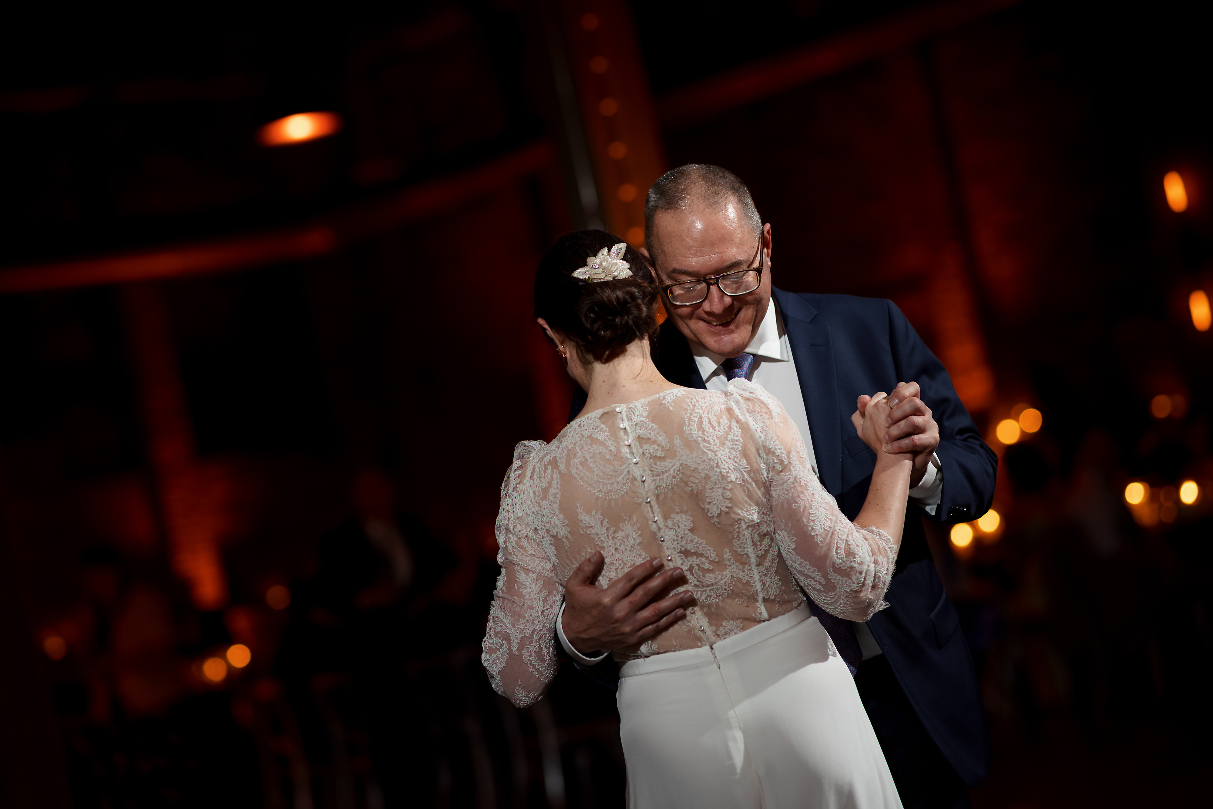 Bride dances with father during wedding reception at The Fairlie
