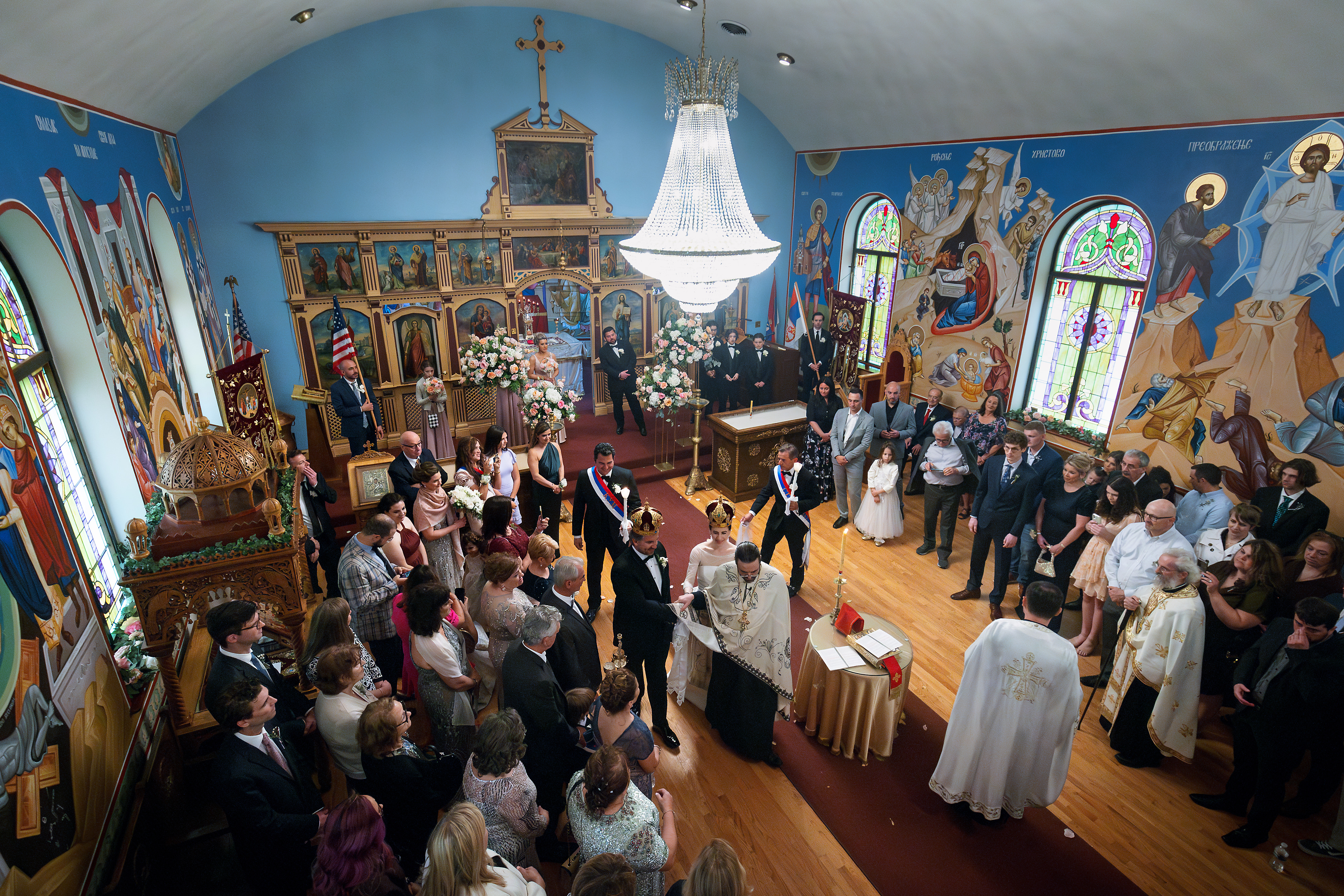 Serbian Orthodox Wedding at St. George church in East Chicago Indiana
