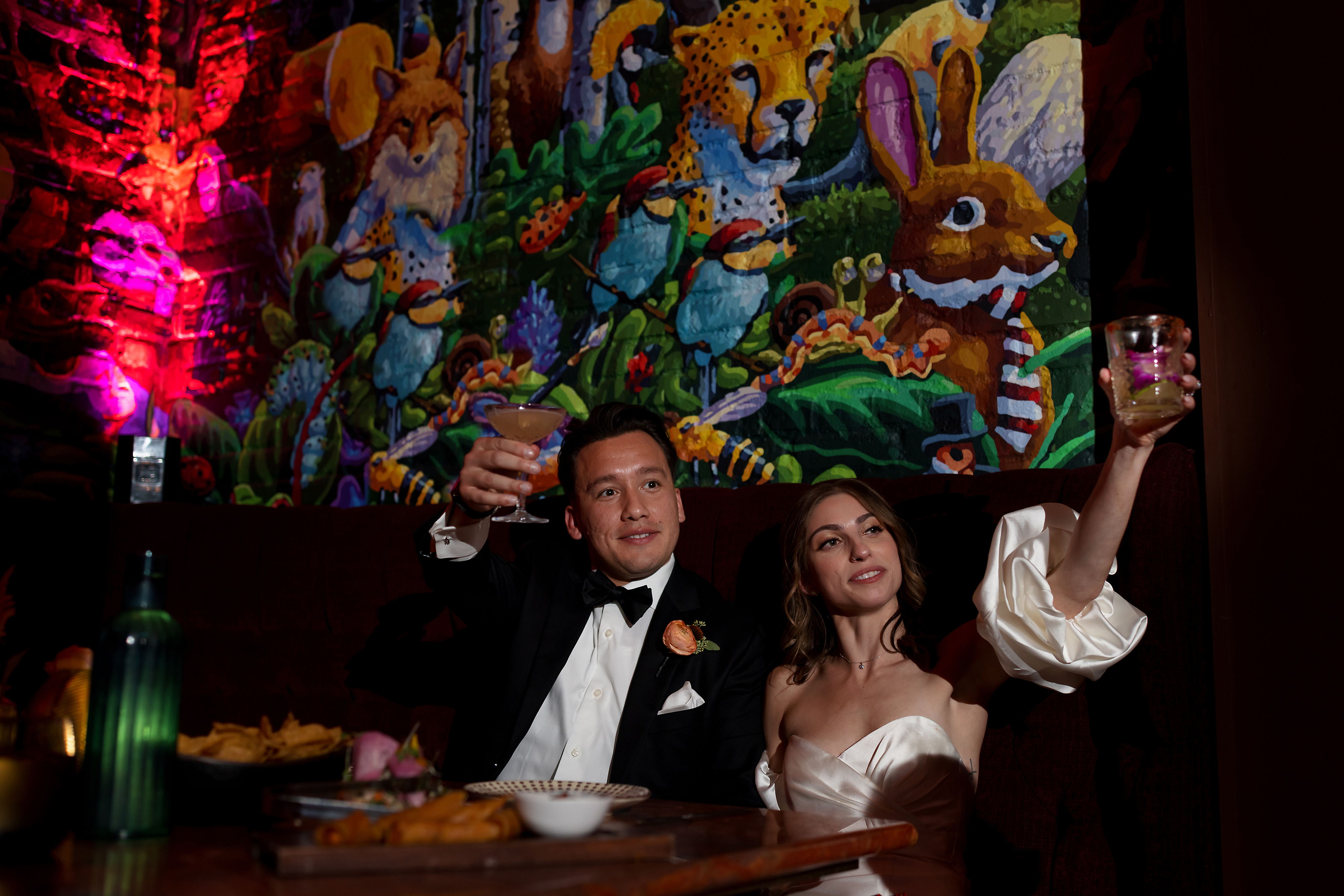 Father of bride toast during wedding reception at Tabu Restaurant in Chicago's West Loop